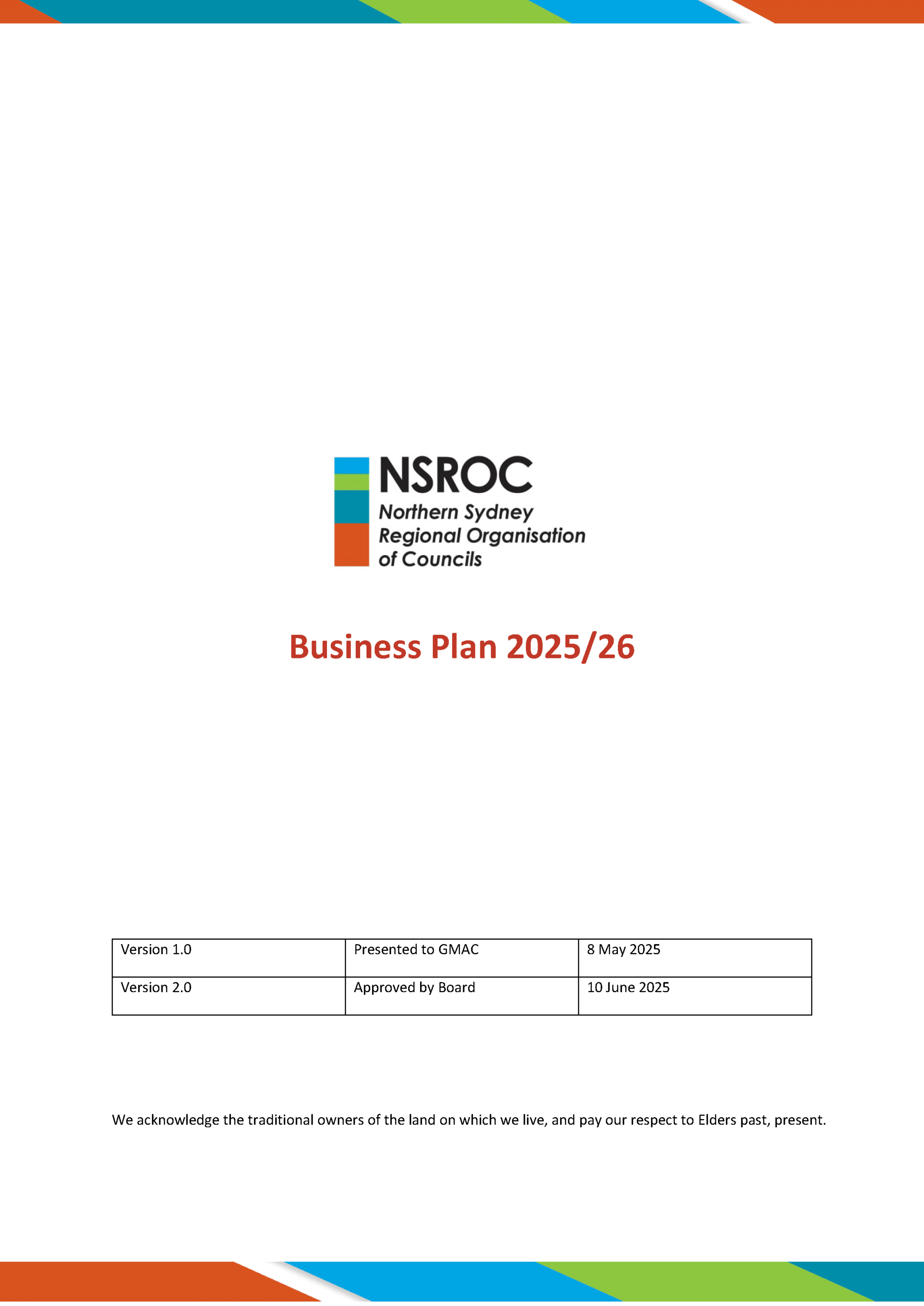 NSROC - Business Plan 2021-22 Report