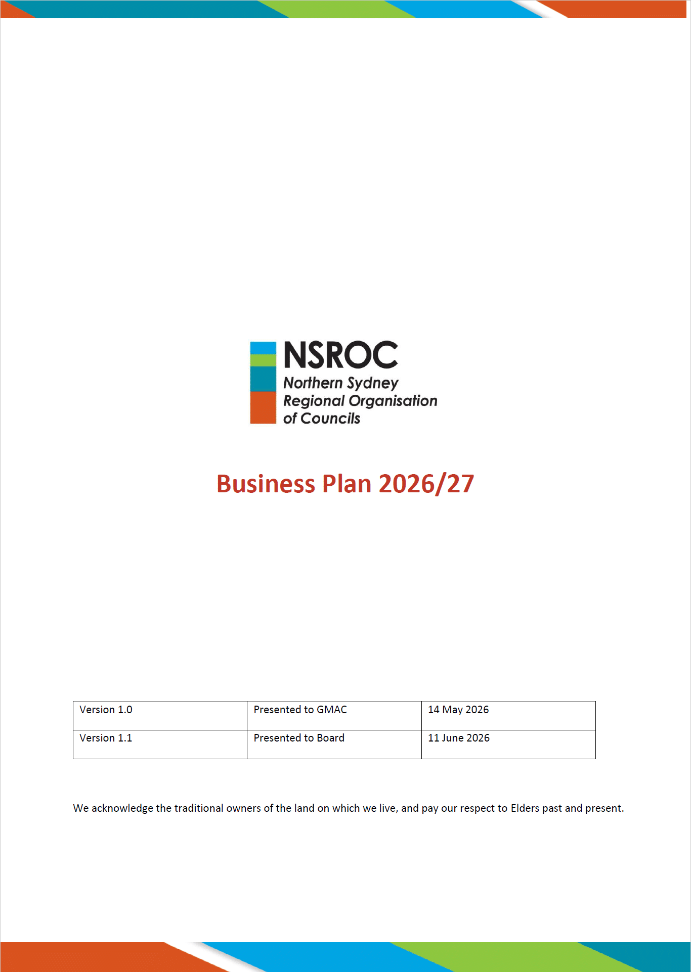 NSROC - Business Plan 2021-22 Report